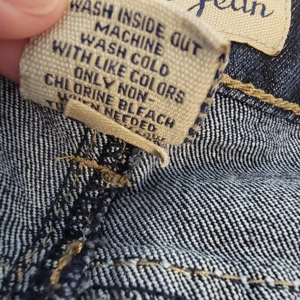 Earl Jean‎ Denim Skirt Blue Dark Wash Stretch Pockets Womens Size 8 EUC
